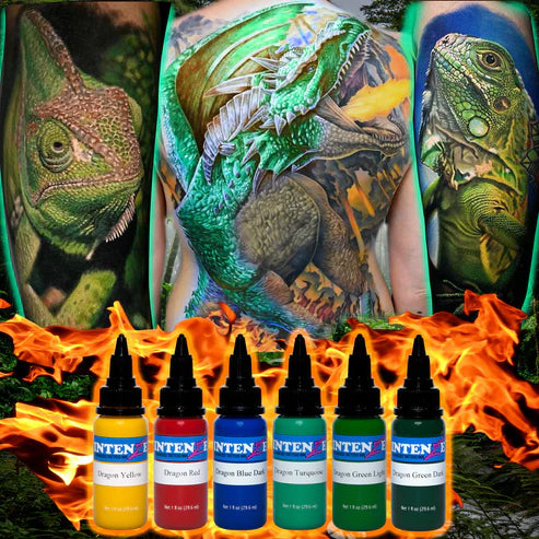 Intenze Dragon Color Tattoo Ink Set