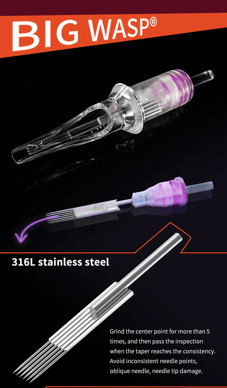BIGWASP Cartridges Needle -Round Shader 20pc-RS