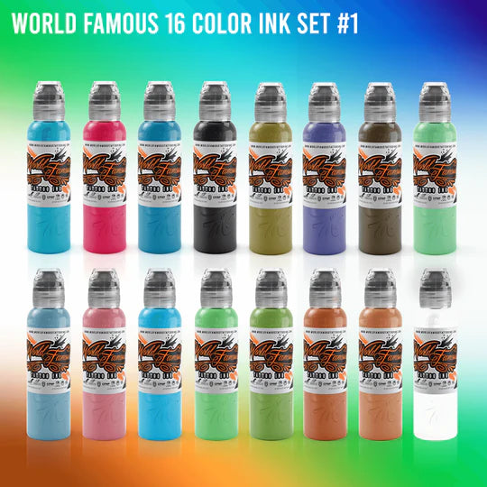 WORLD FAMOUS 16 COLOR INK #1 SET 1oz