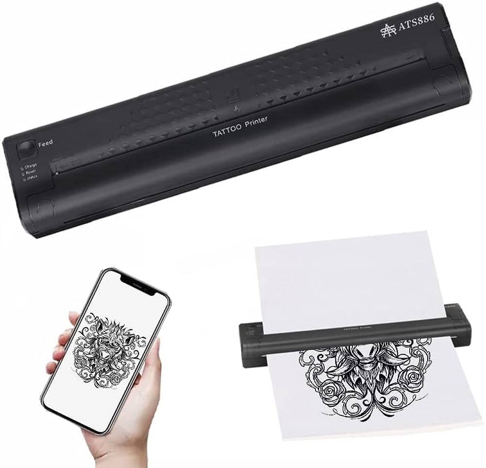 ATS886 Cordless Portable Tattoo Stencil printer