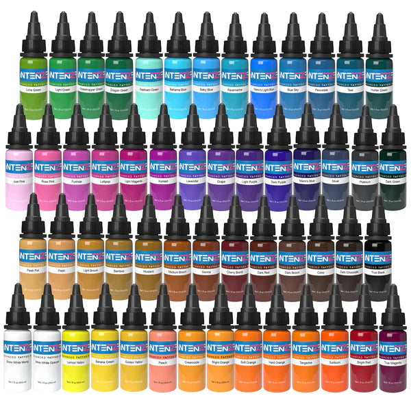 INTENZE 54 Color Set Tattoo Ink 1/2oz set
