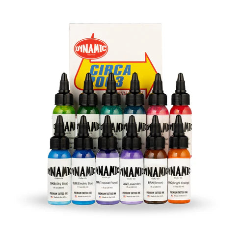 Dynamic Circa 2003 Tattoo Ink Color Set - 1 oz. Bottles