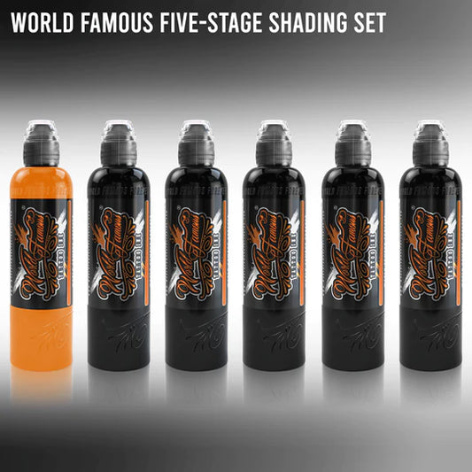 WORLD FAMOUS - FIVE STAGE SHADING SET PLUS MIXER GREYWASH 1oz/4oz