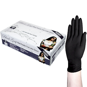 Black Grip Thick Heavy Duty Latex Gloves 100/box