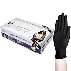 Black Grip Thick Heavy Duty Latex Gloves 100/box