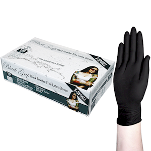 Black Grip Thick Heavy Duty Latex Gloves 100/box