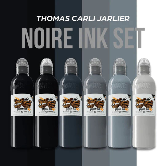 THOMAS CARLI JARLIER NOIRE INK SET — World Famous Tattoo Ink — 1oz