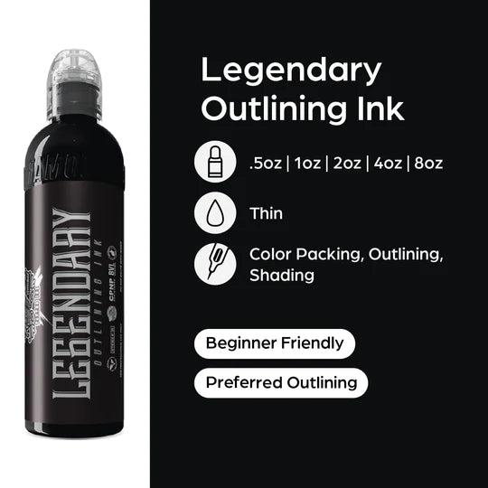 WORLD FAMOUS Legendary Outlining Black INK