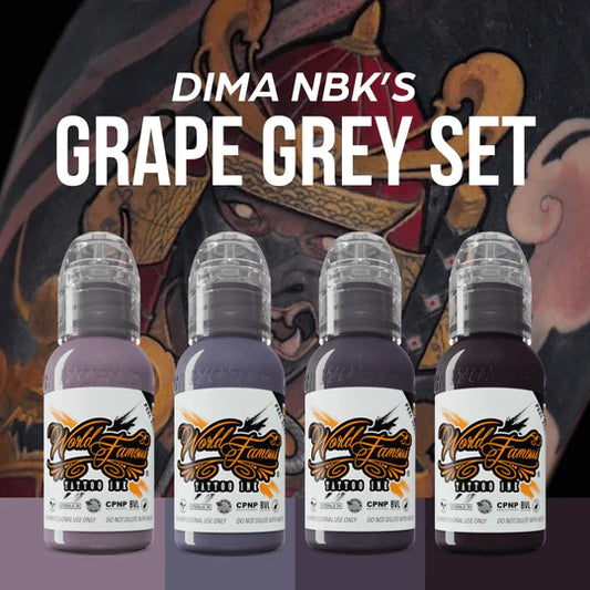 DIMA NBK GRAPE GREY SET — World Famous Tattoo Ink