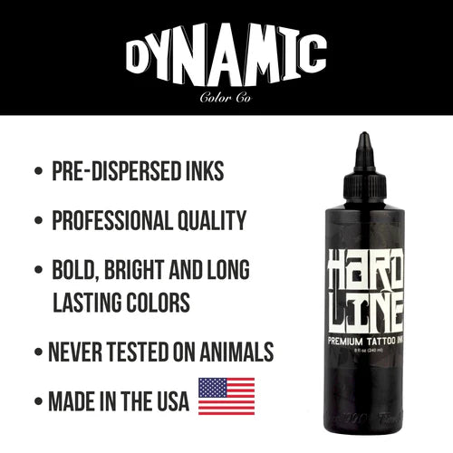 Dynamic Black HardLine Tattoo Ink 8oz