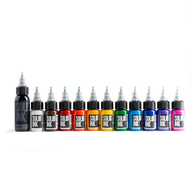 SOLID INK MINI TRAVEL SET | (11) HALF OUNCE COLORS + 1OZ BLACK