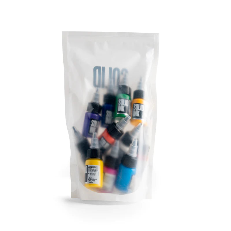 SOLID INK MINI TRAVEL SET | (11) HALF OUNCE COLORS + 1OZ BLACK