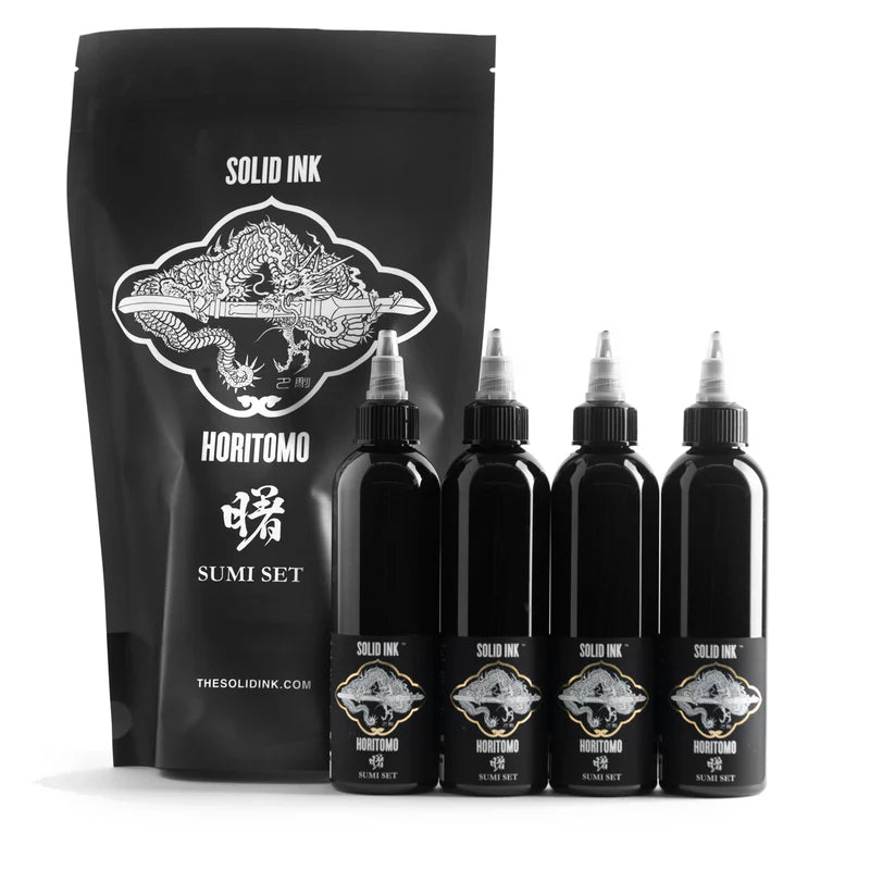 SOLID INK HORITOMO SUMI SET | BLACK, DARK, MEDIUM, LIGHT 2oz
