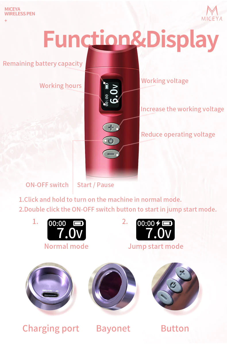 Miceya Tulipa Wireless Pen For PMU & Tattoo