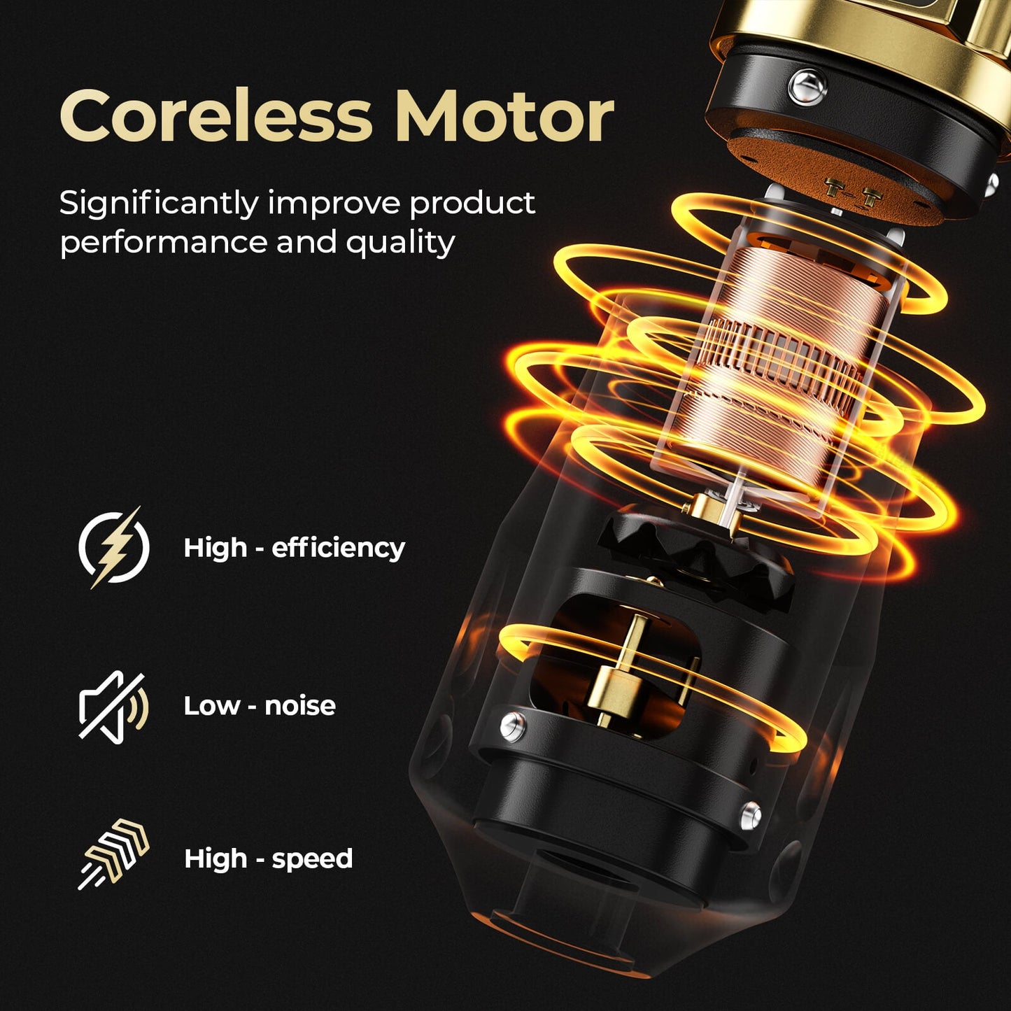 CNC E400 Wireless Tattoo Pen Machine, 3600mAh Dual Battery, Adjustable 7 Strokes (2.4–4.2mm), LED Display, Brushless Motor