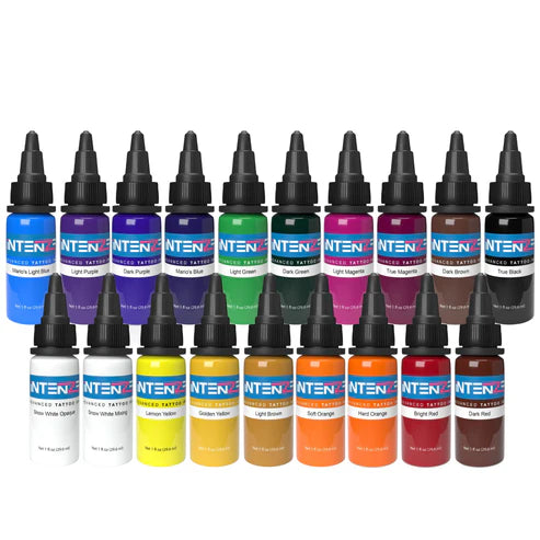 INTENZE 19 Color Tattoo Ink Set 1/2oz