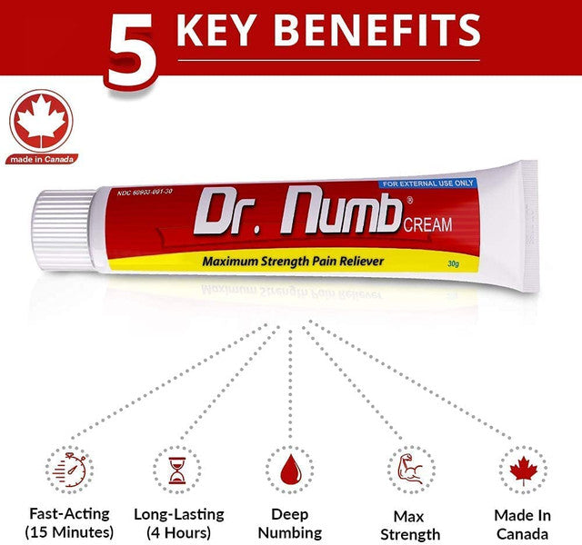 Dr. Numb 5% Lidocaine Numbing Cream 30g