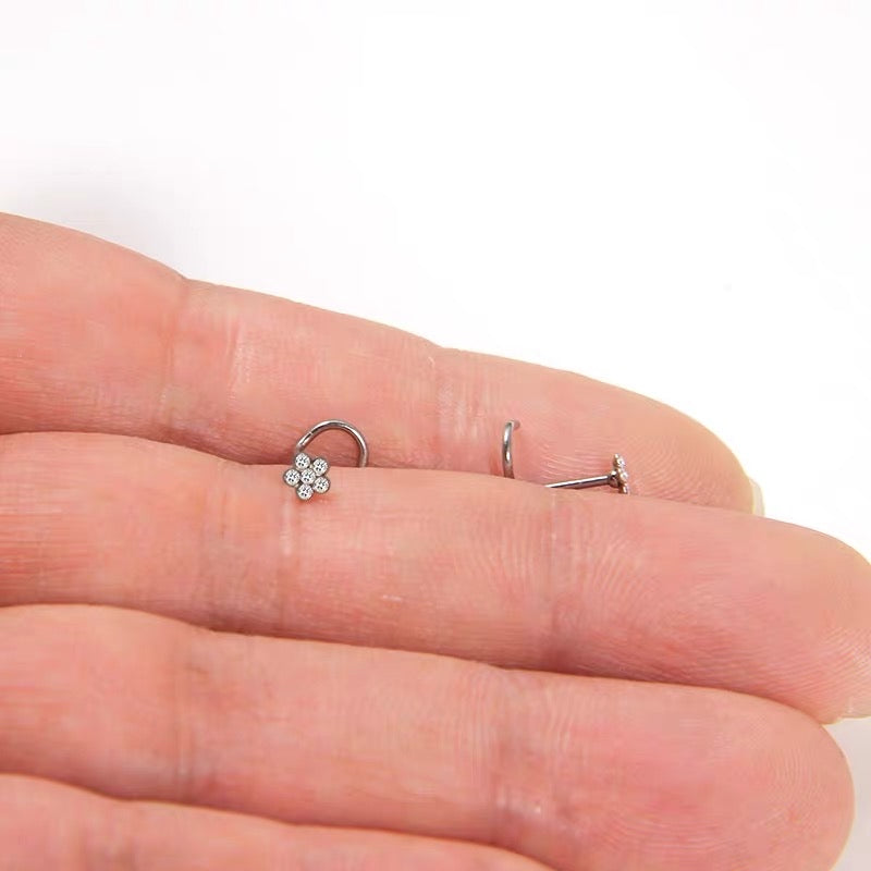 Nose Piercing Jewellery Twist Flower