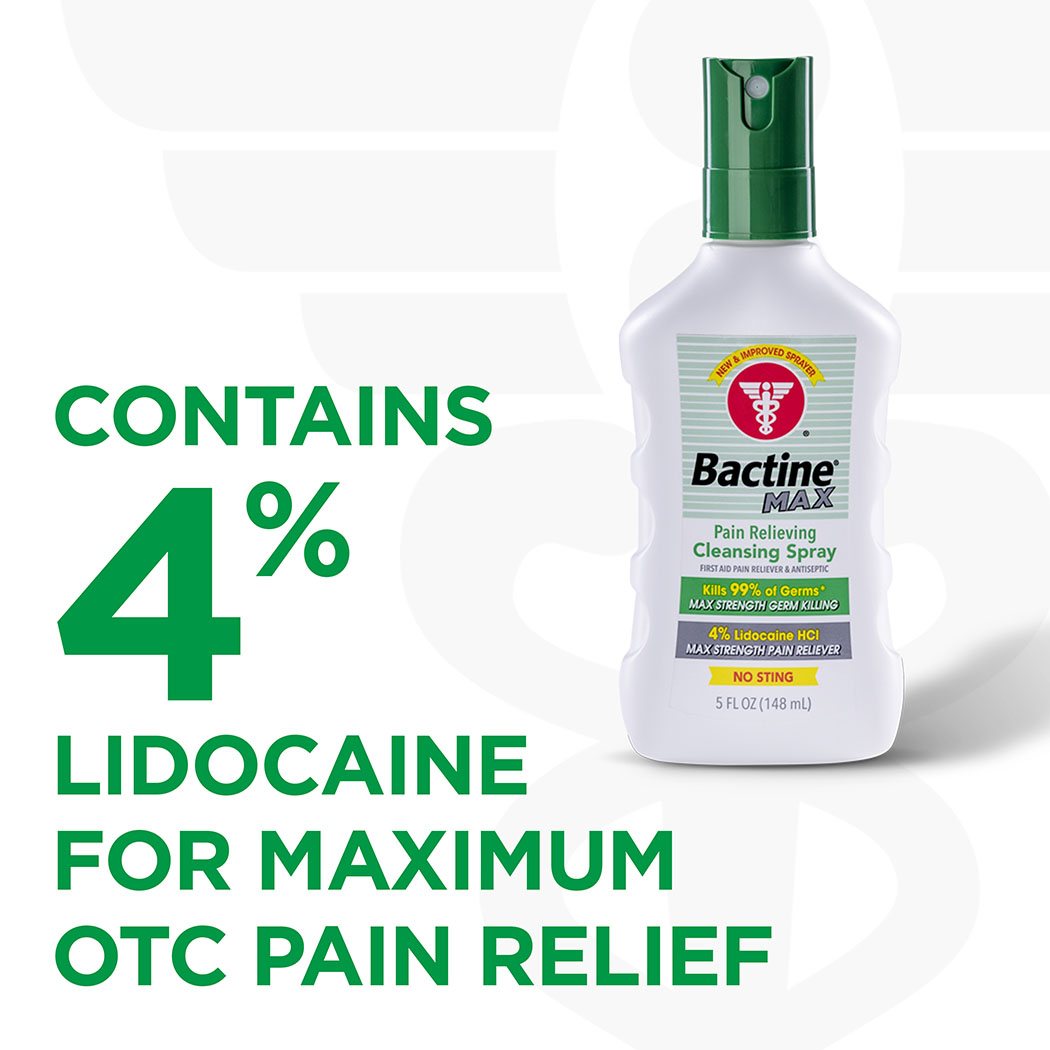 Bactine® MAX Pain Relieving Cleansing Spray & Liquid