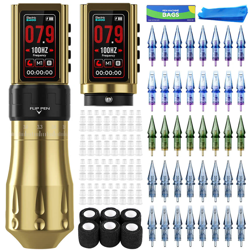 SOLONG CNC tattoo KIT- Professional E400 Wireless Pen Machine
