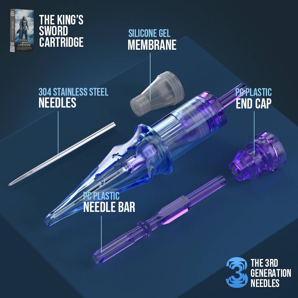 RS (20pcs) - The King's Swords Tattoo Cartridge Needles