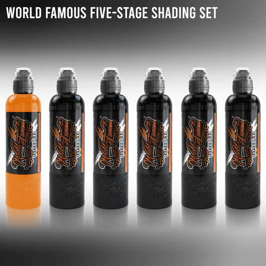 WORLD FAMOUS - FIVE STAGE SHADING SET PLUS MIXER GREYWASH 1oz/4oz