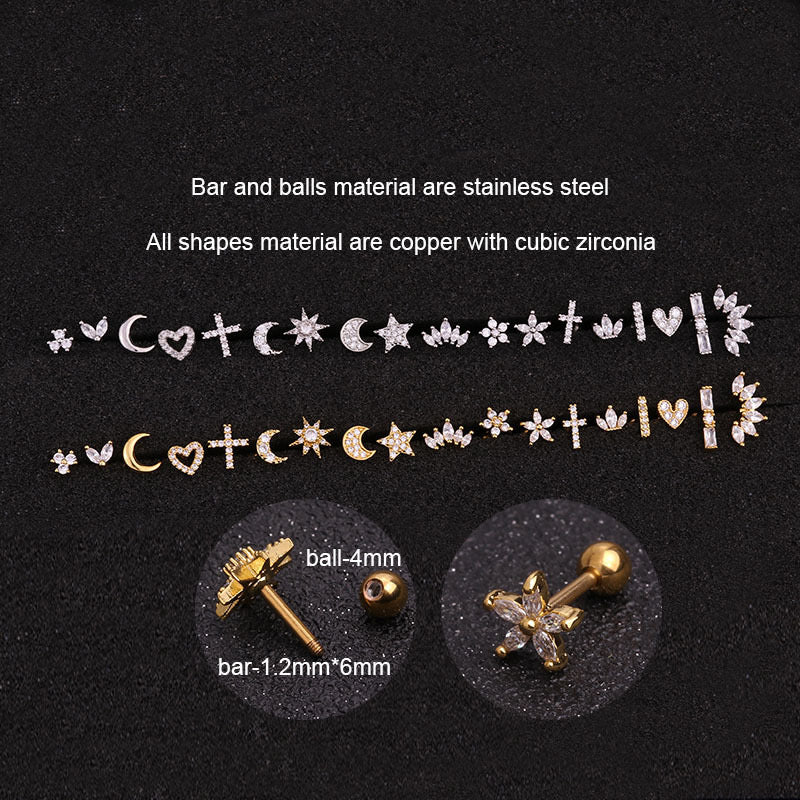 Stainless Steel Ear Piercing Jewellery