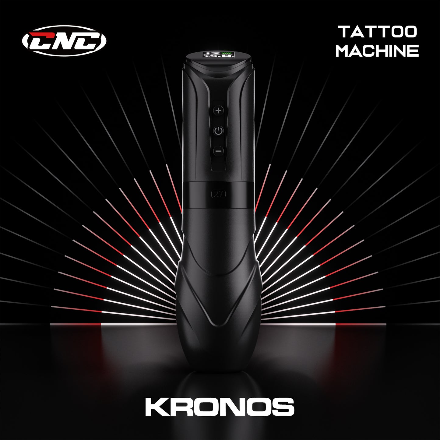 CNC KRONOS Wireless Tattoo Machine– 1900 mAh Battery, USB-C Rapid Charge, 4–12 V Adjustable & 7 Stroke