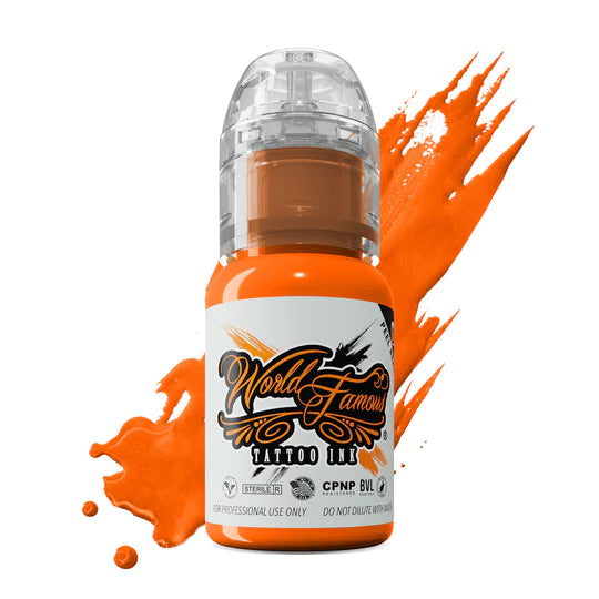 Everest Orange — World Famous Tattoo Ink — 1/2oz 1oz