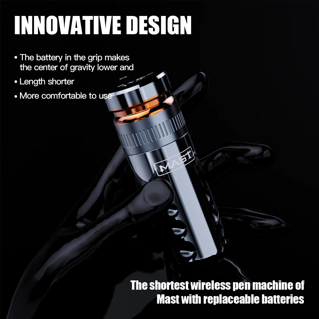 Dragonhawk Wireless Tattoo Pen Machine Shortest Machine with 4.0MM Strokes Two Replaceable Batteries | Mast Racer