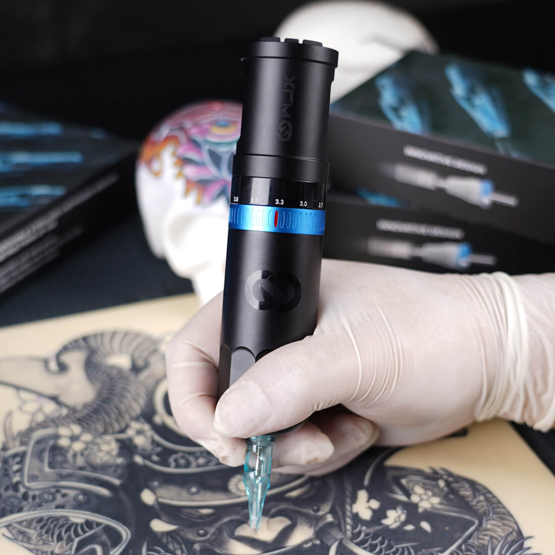 Dragonhawk Mast Wireless Tattoo Pen Machine 2.4-4.2MM Strokes Fast Charging | WJX W3