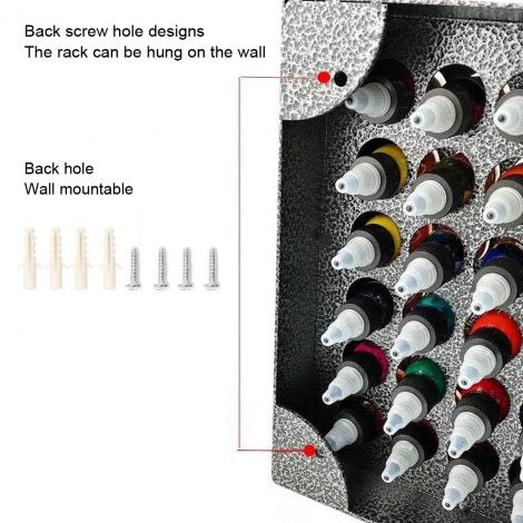 Wall-Mounted Tattoo Pigment Inks Bottle Rack