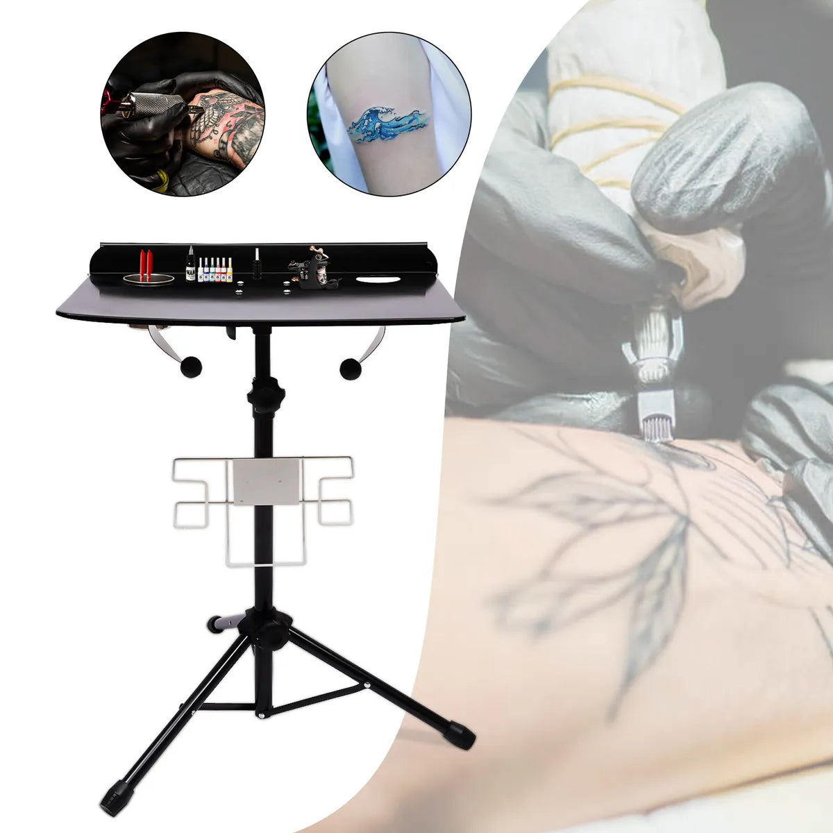 Tattoo Portable Adjustable Workstation Table