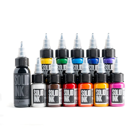 SOLID INK MINI TRAVEL SET | (11) HALF OUNCE COLORS + 1OZ BLACK