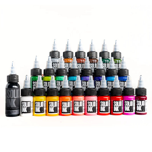 SOLID INK 25 COLOR TRAVEL SET | (24) HALF OUNCE + 1OZ LINING BLACK